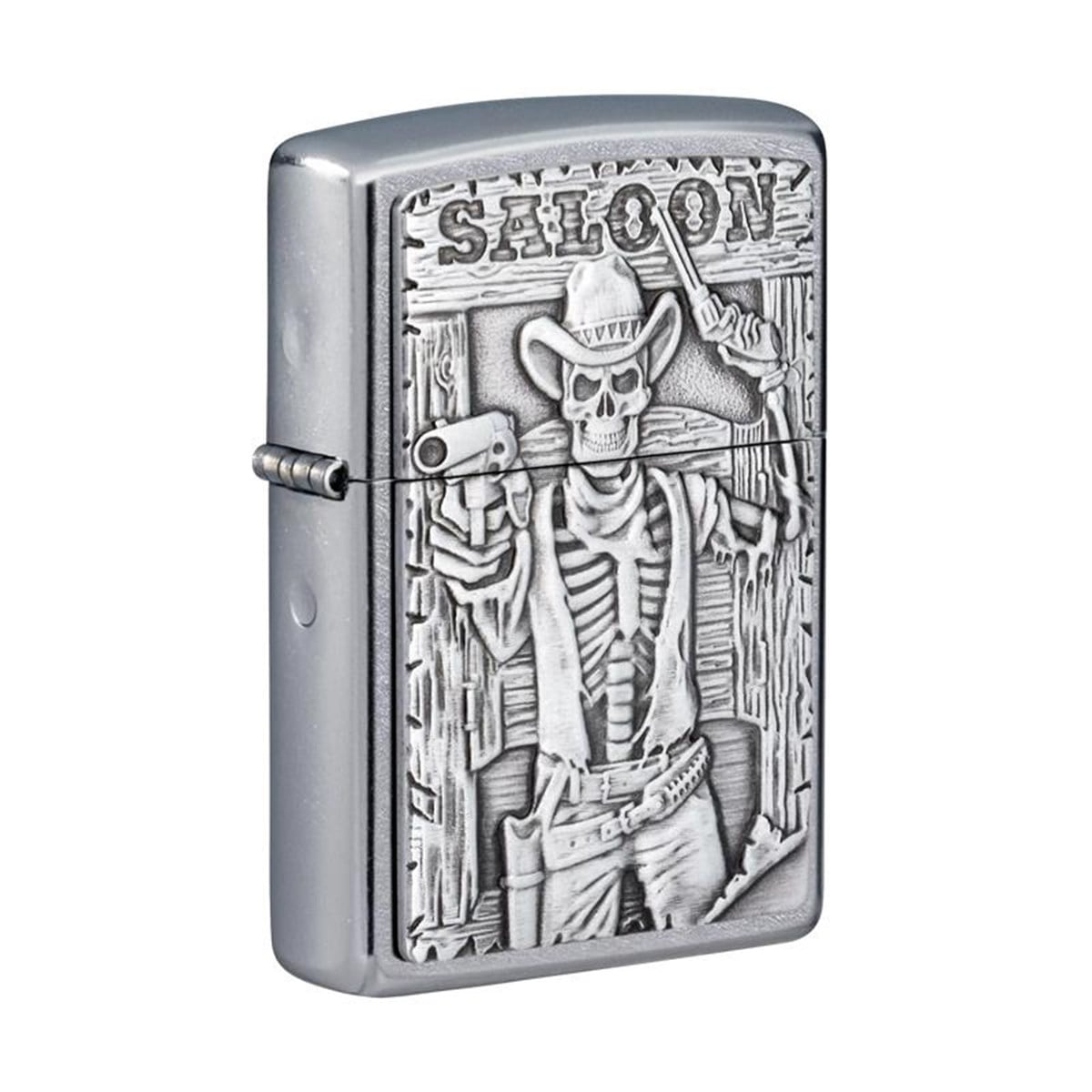 TR3453,Zippo Çakmak Saloon Skull Emblem Design 49298-083535