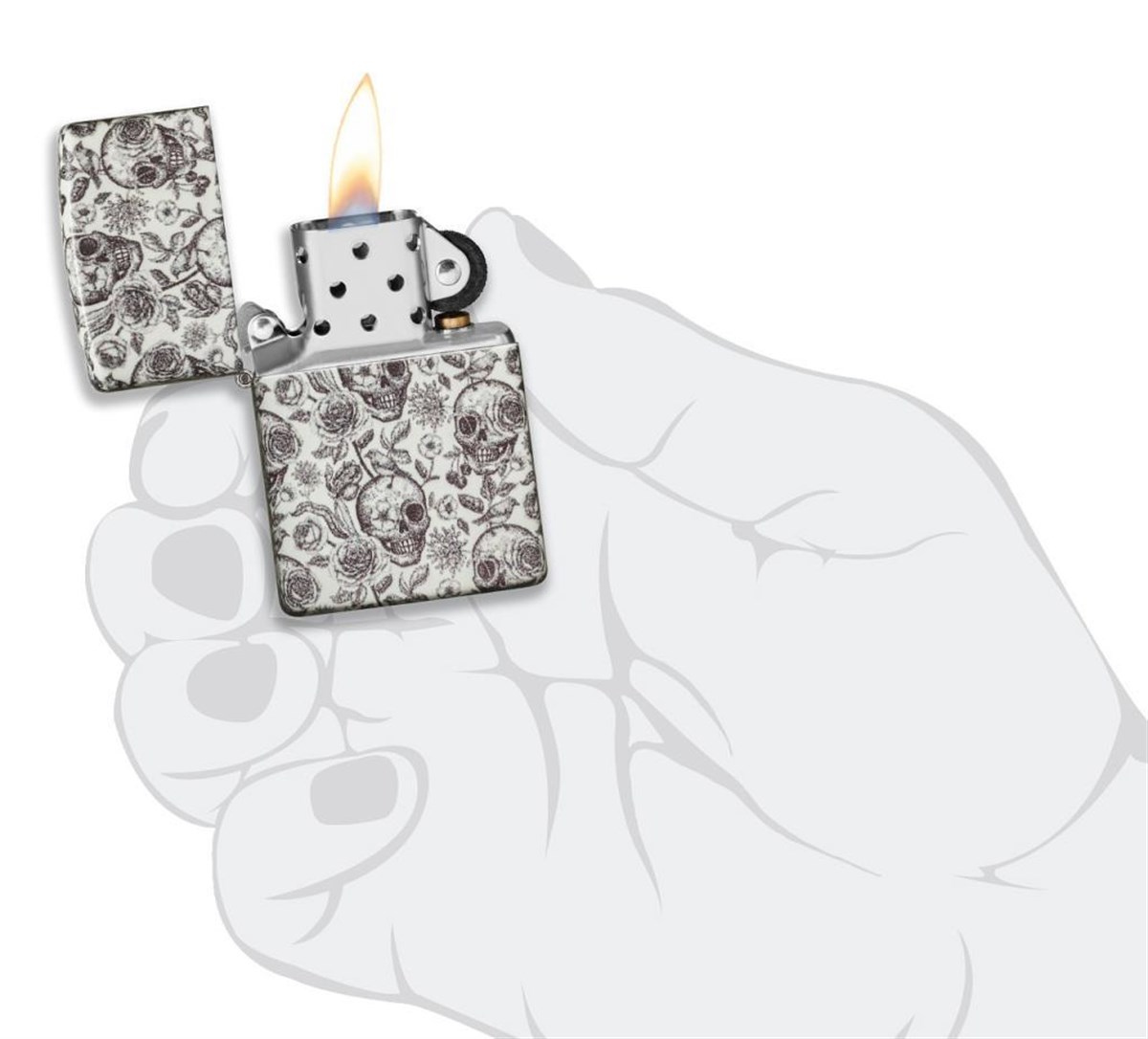 TR4534,Zippo Çakmak Skeleton Design 49458-086822