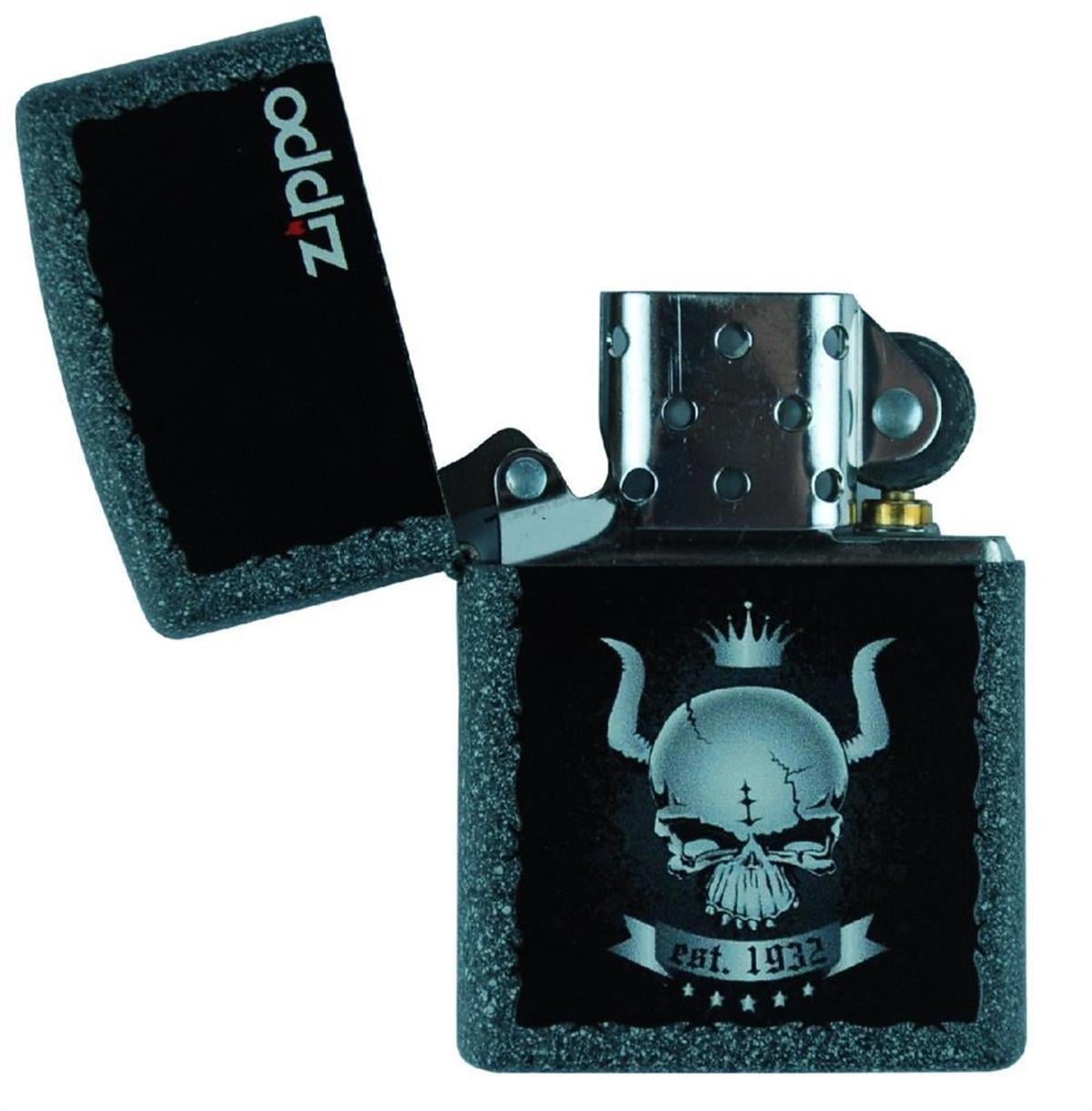 TR3116,Zippo Çakmak Skull Crown Design 28660-000004