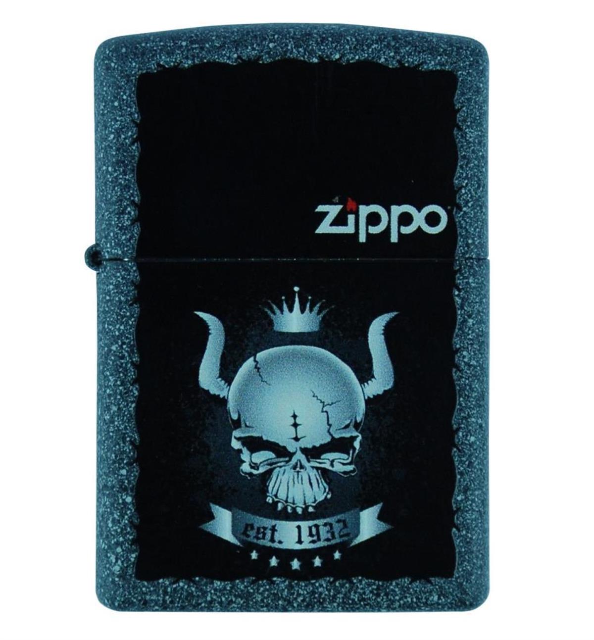 TR3116,Zippo Çakmak Skull Crown Design 28660-000004