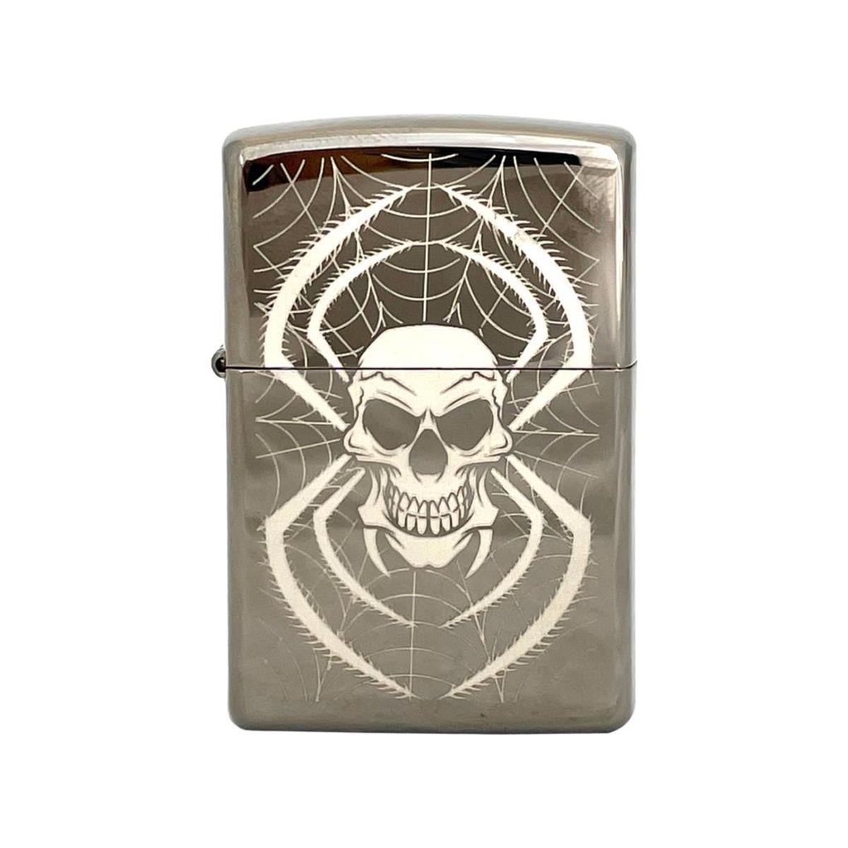 TR4000,Zippo Çakmak Web Skull Design