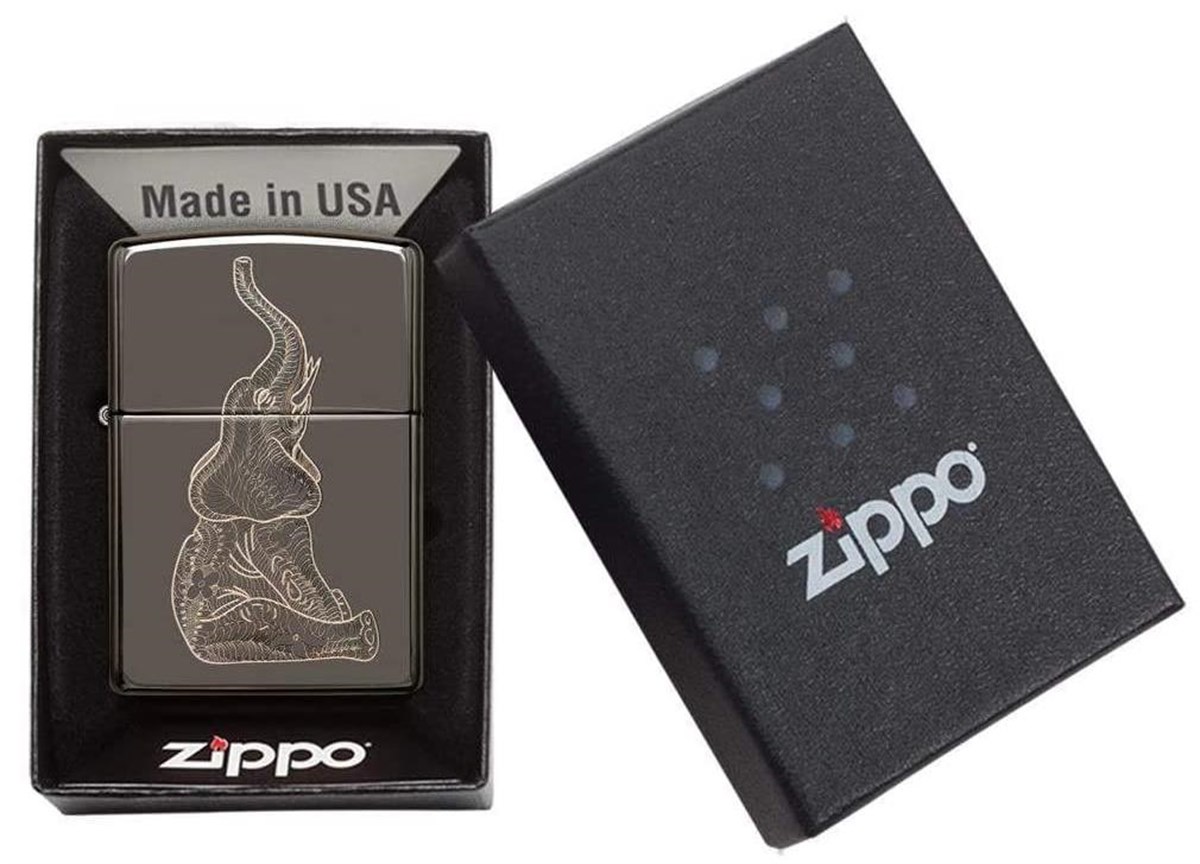 TR3383,Zippo Çakmak Zentangle Elephant Design 150