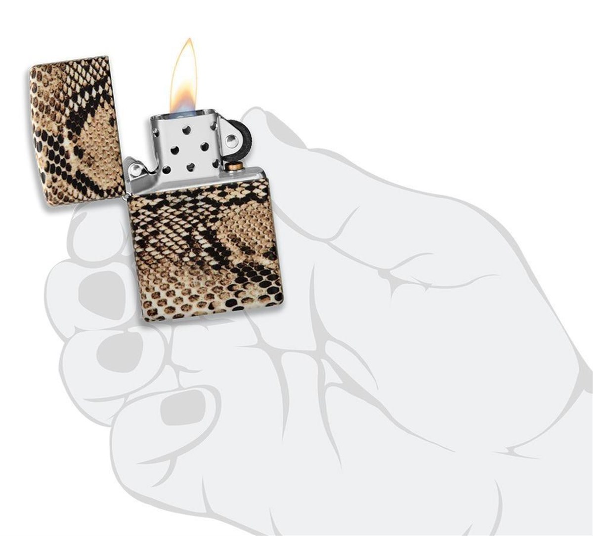 TR3289,Zipppo Çakmak 49352 Snake Skin 49352-091993