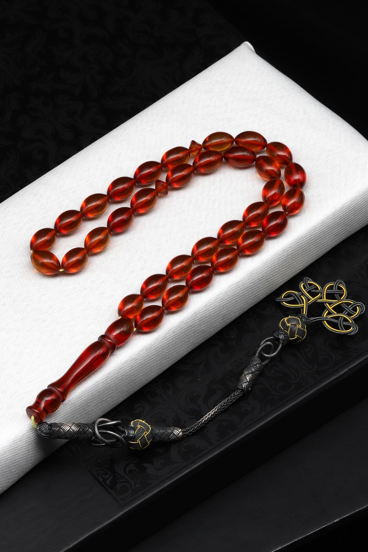 1000 Ayar Gümüş El Örmesi Kazaz Püsküllü Arpa Kesim Sıkma Tesbih