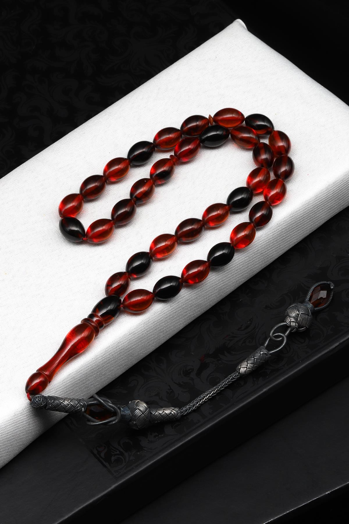 1000 Ayar Gümüş El Örmesi Kazaz Püsküllü Arpa Kesim Sıkma Tesbih