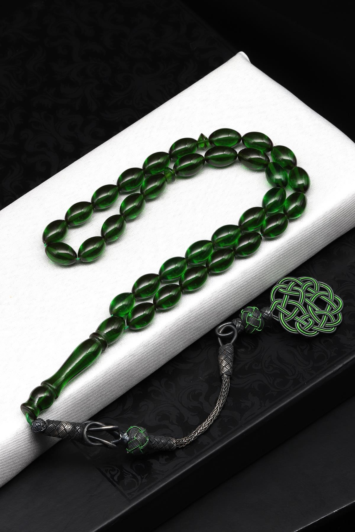 1000 Ayar Gümüş El Örmesi Kazaz Püsküllü Arpa Kesim Sıkma Tesbih