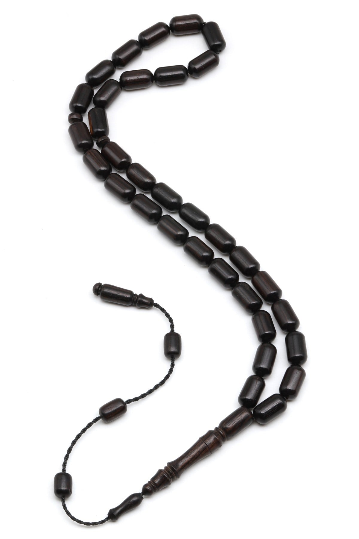 Abanoz Ağacı Tesbih 6 x 11 mm Kapsül Kesim - T-1825