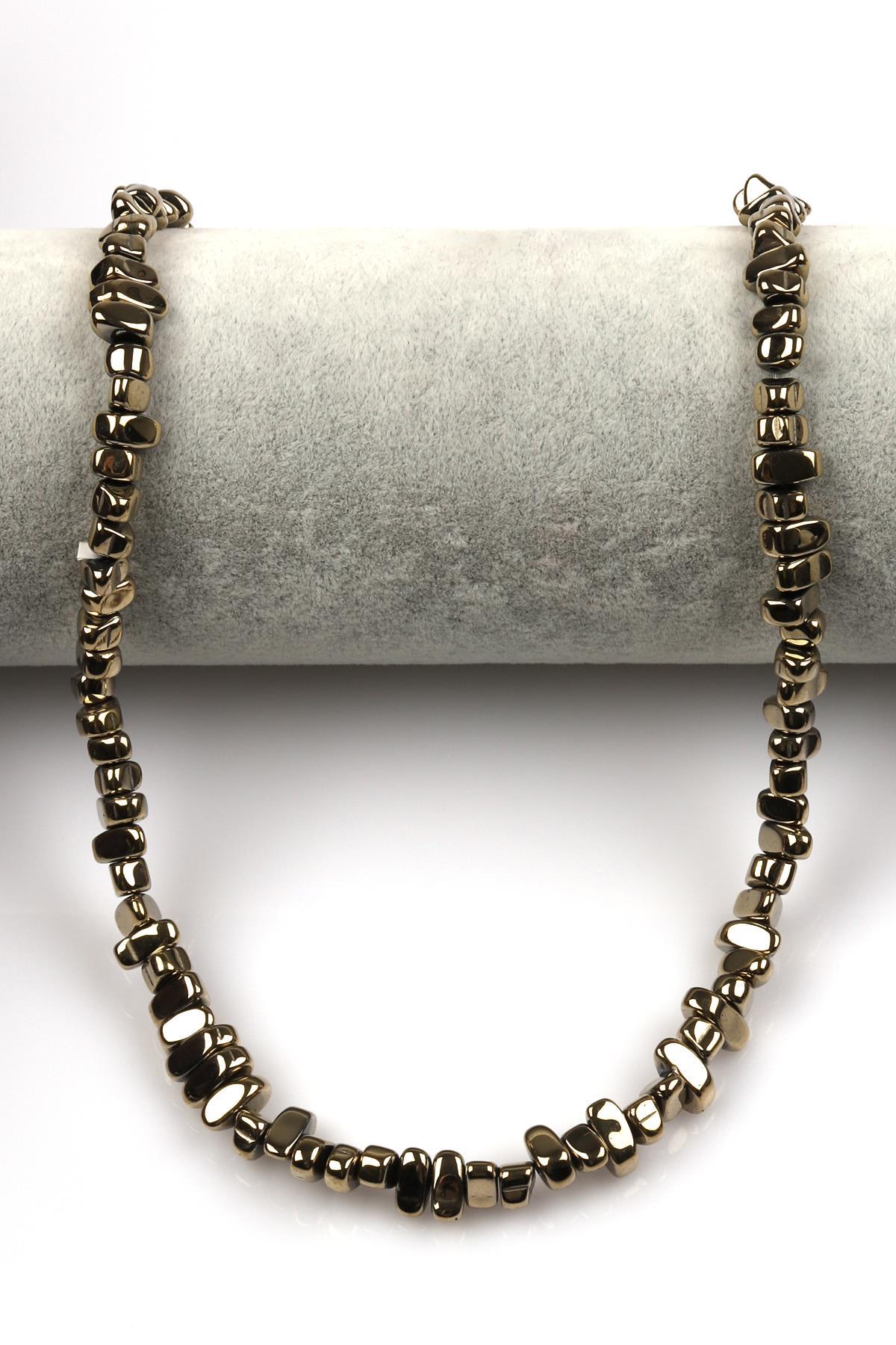 Açık Gold Renkli Hematit Dizi 4 x 8 mm Kırık Model Kesim