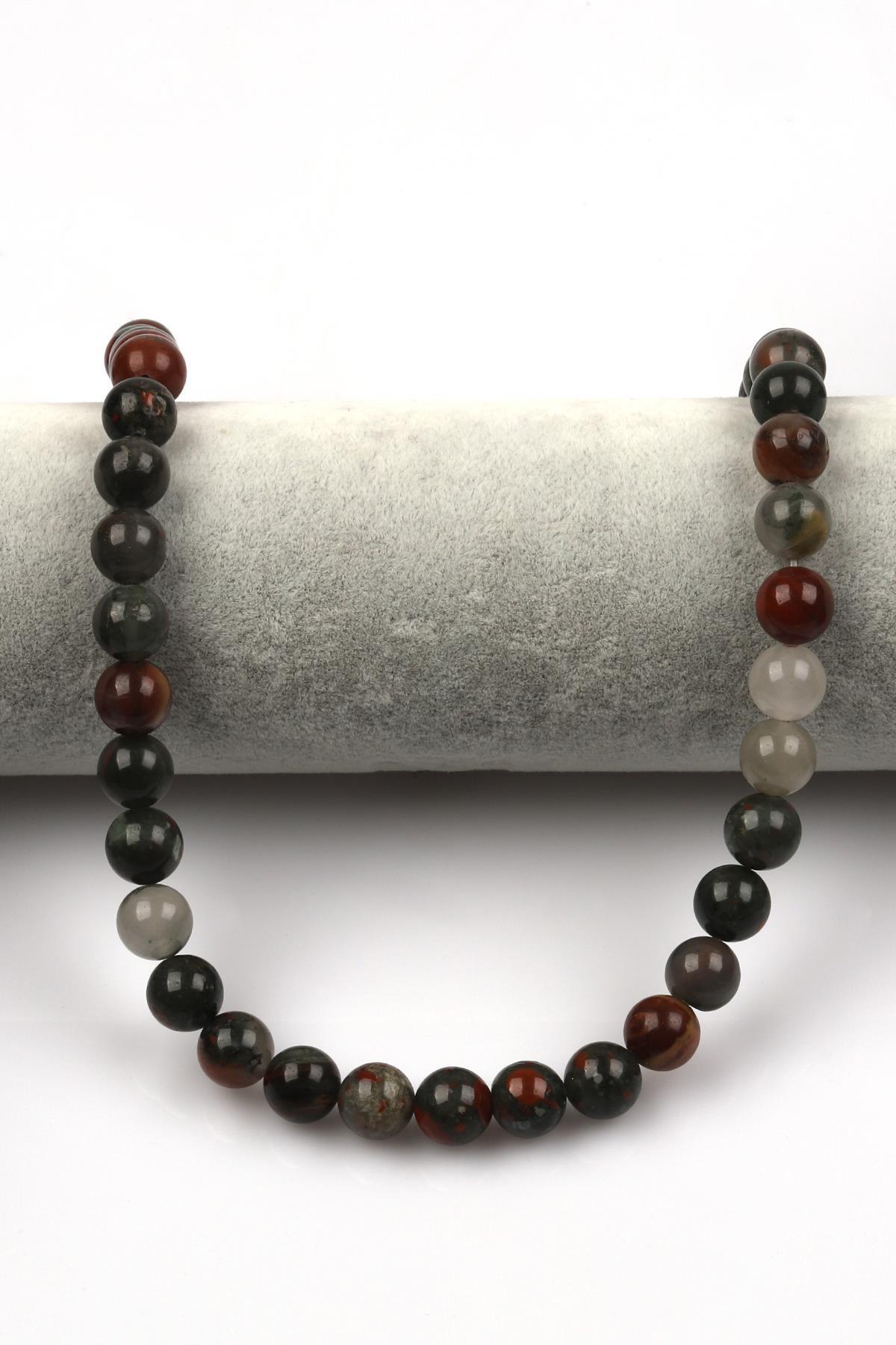 Afrika Kan Taşı Doğal Taş Dizi 10 mm Küre Kesim