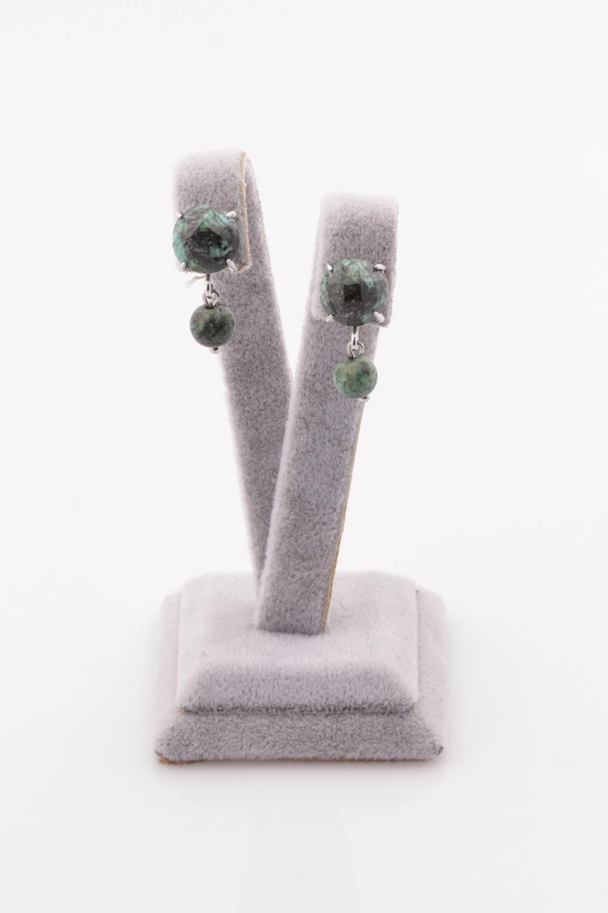 Afrika Turkuaz Doğal Taş Küpe