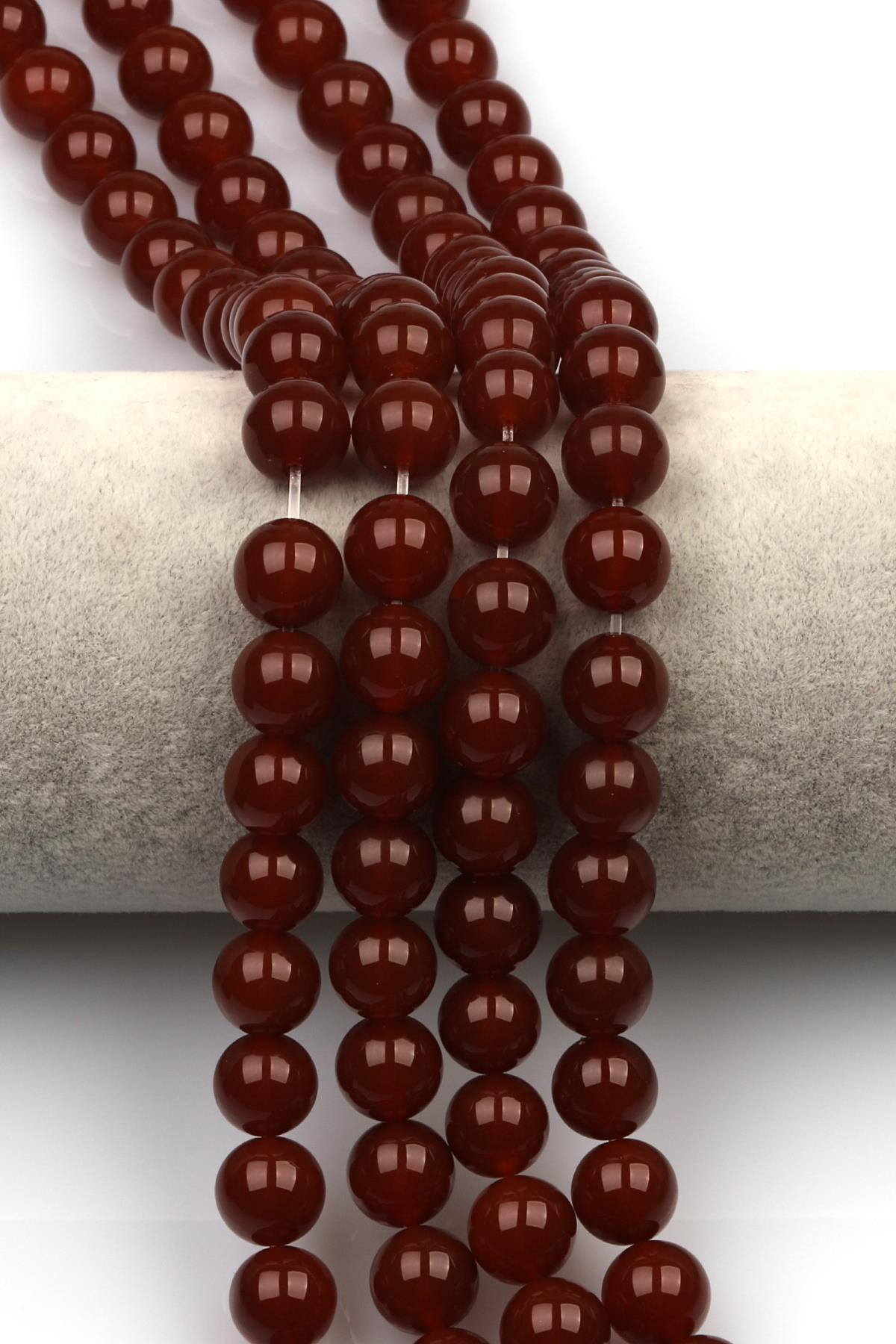 Akik (A Kalite) Doğal Taş Dizi 10 mm Küre Kesim