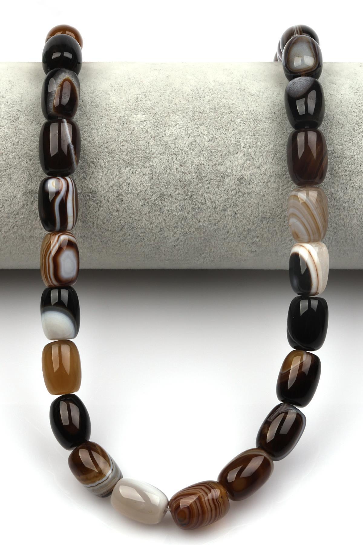 Akik ( AB Kalite ) Doğaltaş Dizi 10 x 13 mm Boru Kesim