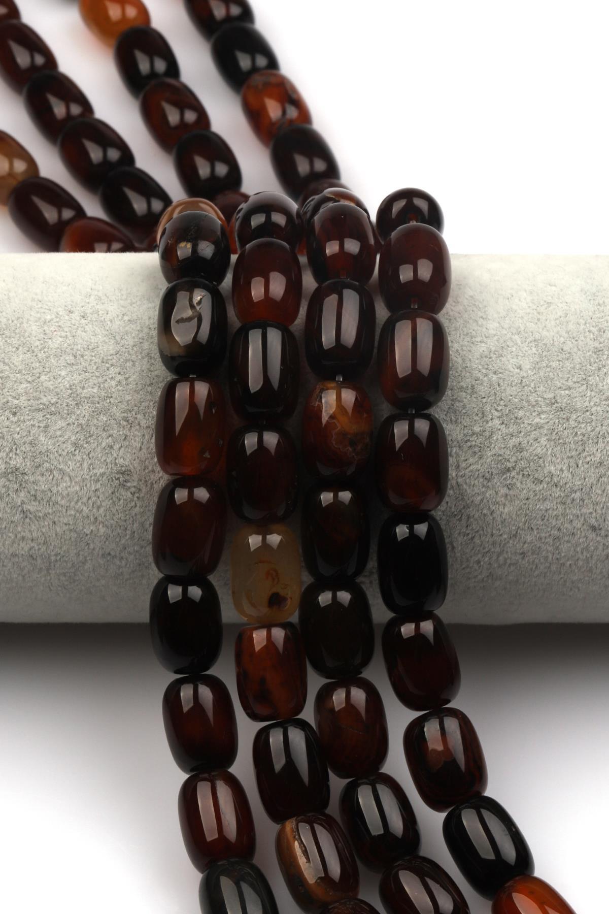 Akik ( AB Kalite ) Doğaltaş Dizi 10 x 13 mm Boru Kesim