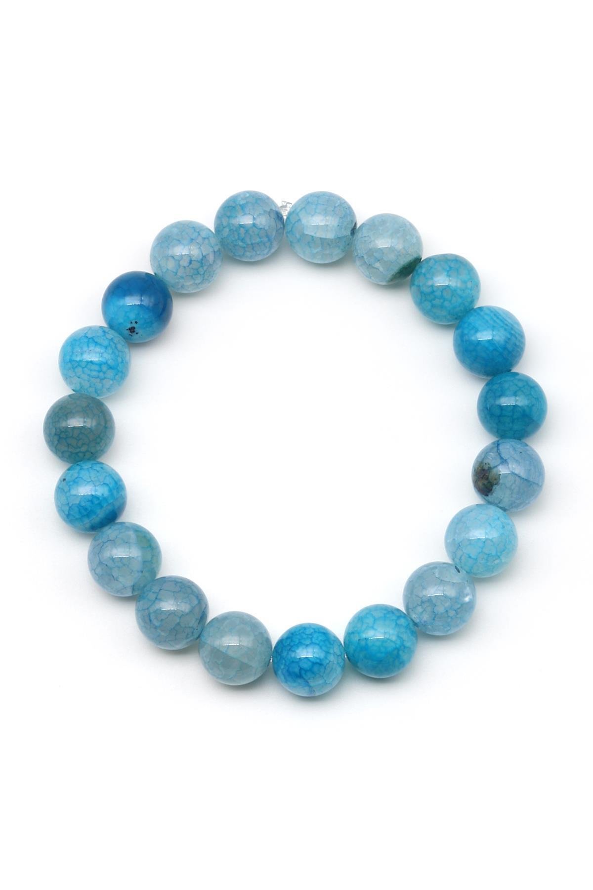 Akik Doğal Taş Bileklik 10 mm Küre Kesim