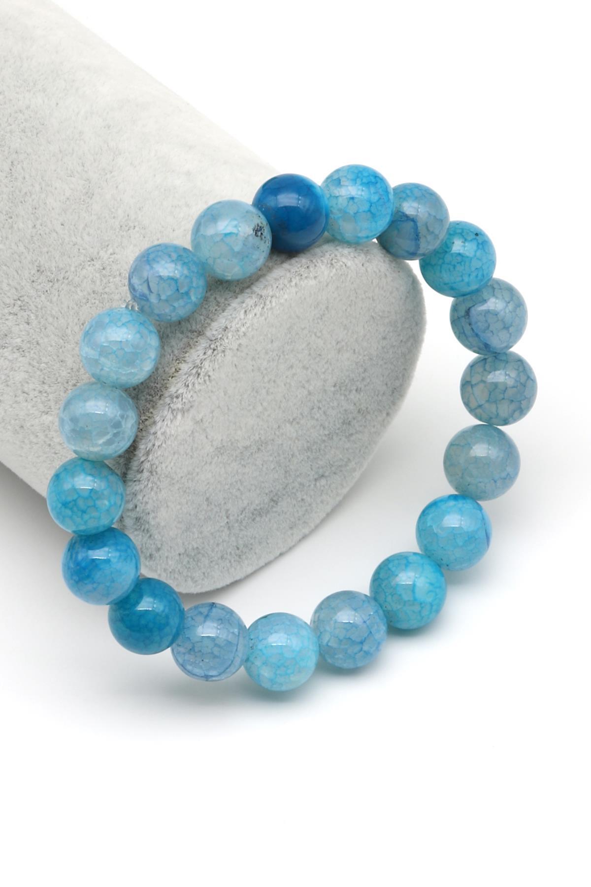 Akik Doğal Taş Bileklik 10 mm Küre Kesim