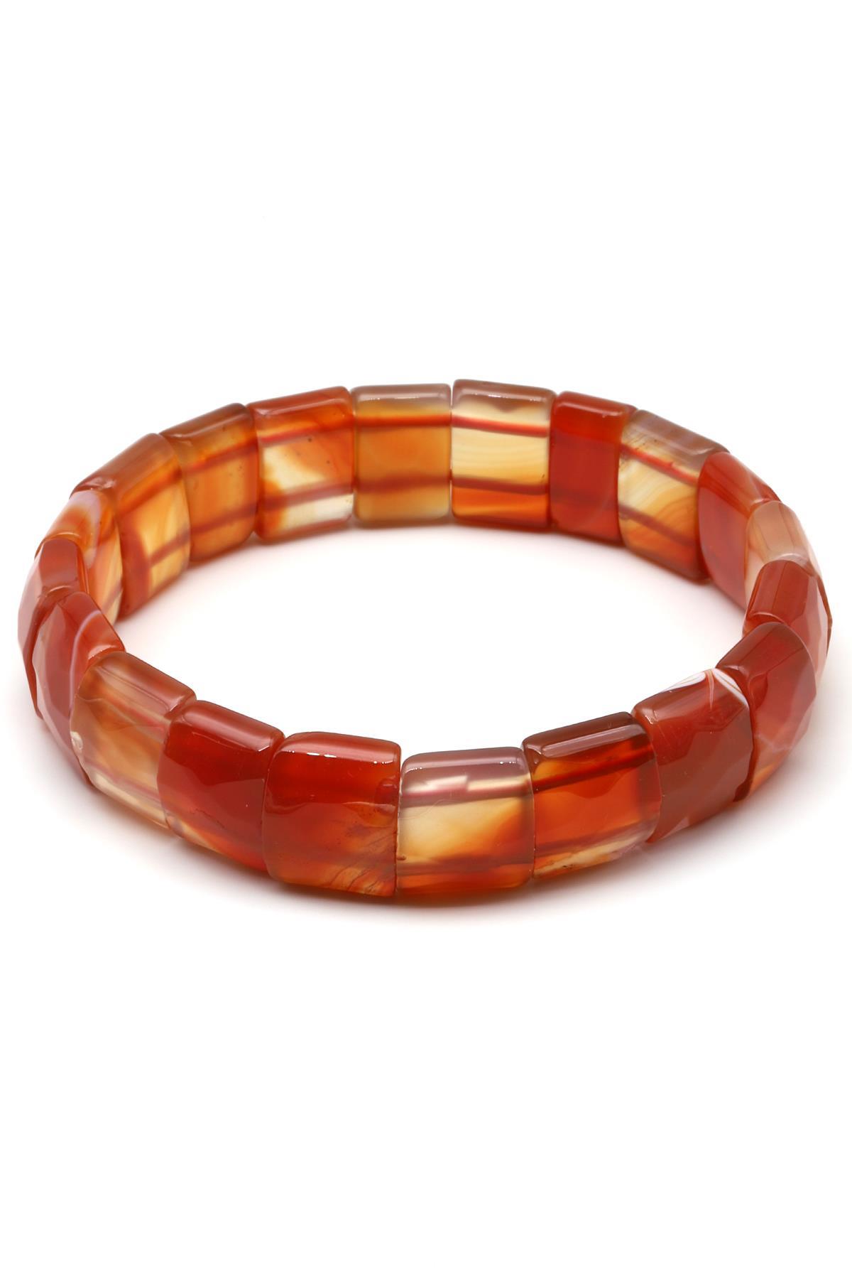 Akik Doğal Taş Bileklik 10 x 13 mm Özel Kesim