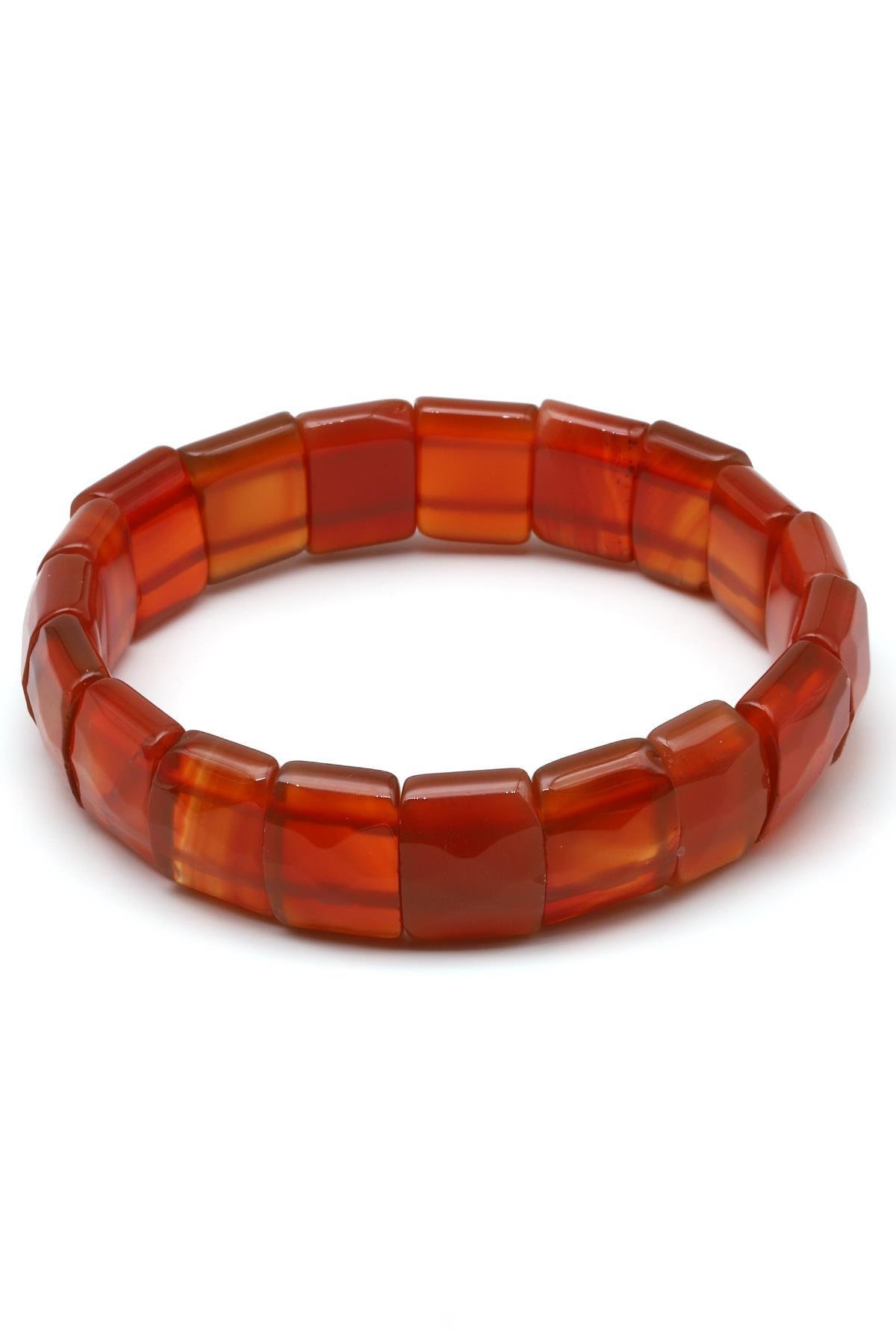 Akik Doğal Taş Bileklik 10 x 13 mm Özel Kesim