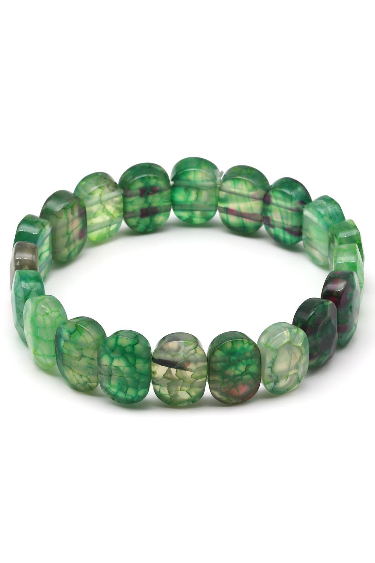 Akik Doğal Taş Bileklik 10 x 14 mm Özel Kesim