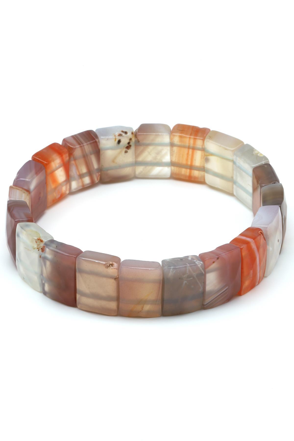 Akik Doğal Taş Bileklik 10 x 14 mm Özel Kesim