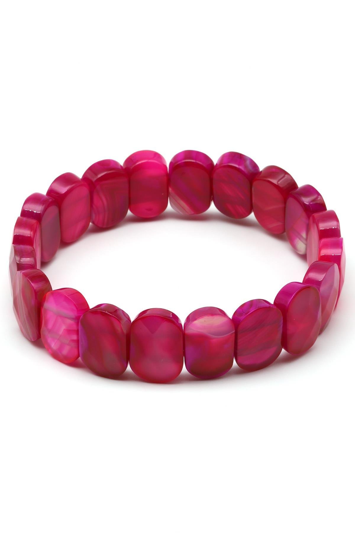 Akik Doğal Taş Bileklik 10 x 14 mm Özel Kesim