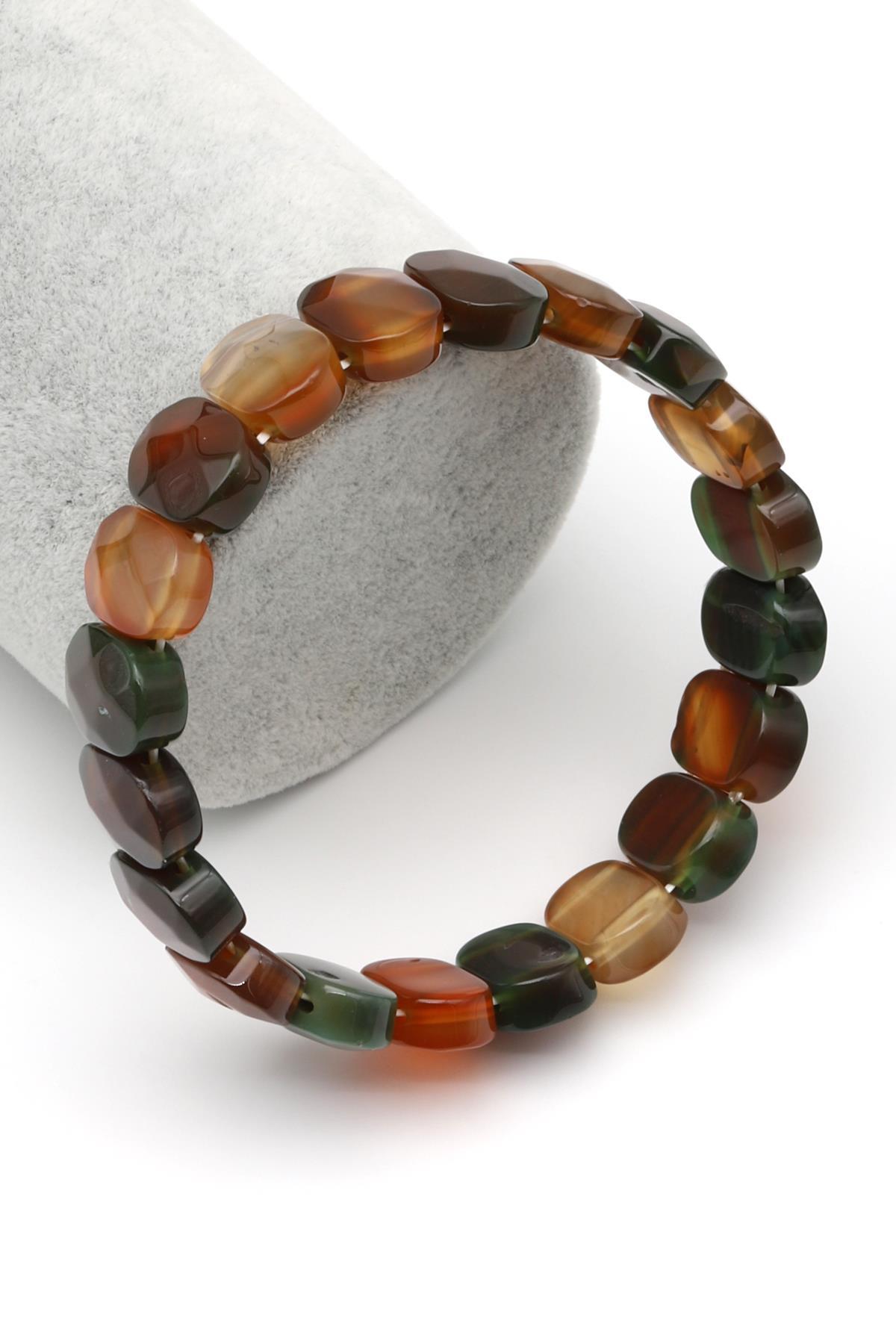 Akik Doğal Taş Bileklik 10 x 14 mm Özel Kesim