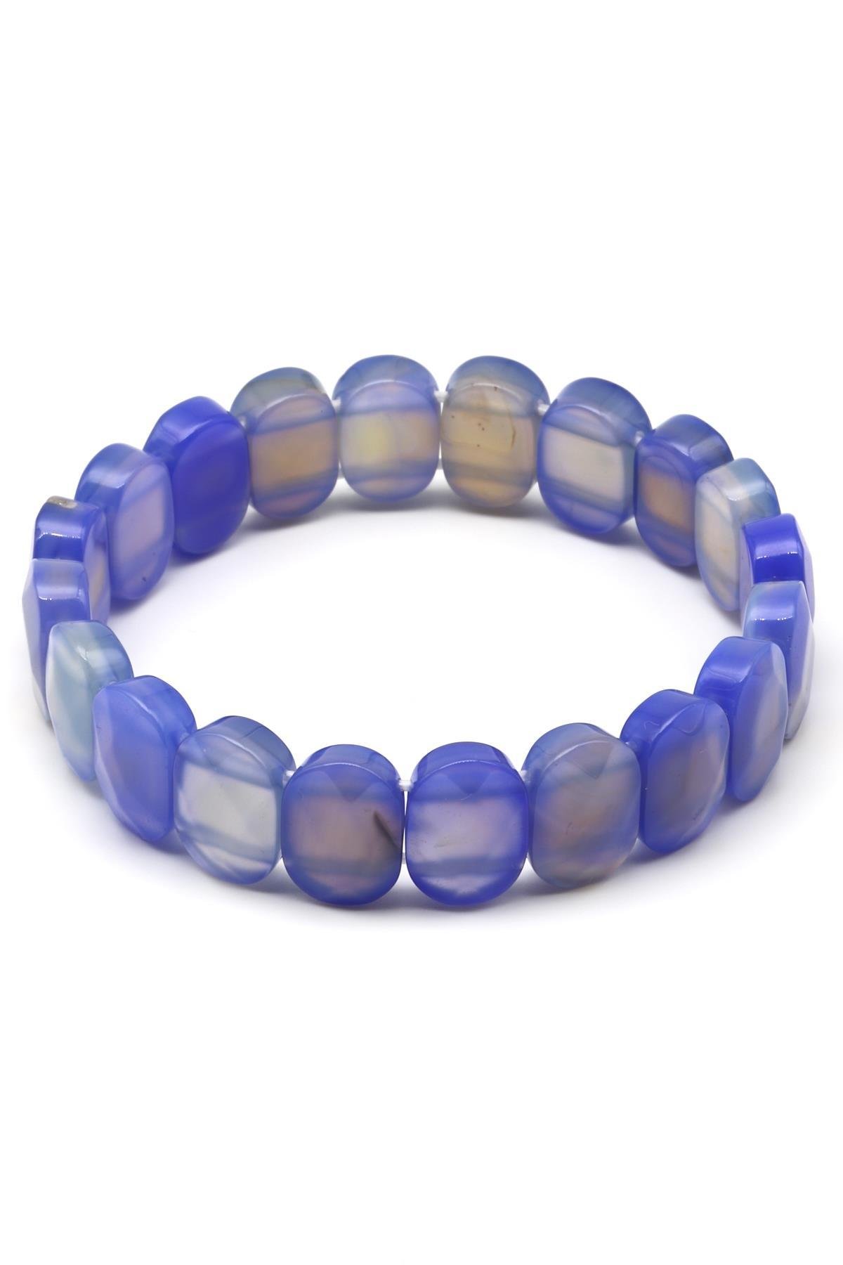 Akik Doğal Taş Bileklik 10 x 14 mm Özel Kesim