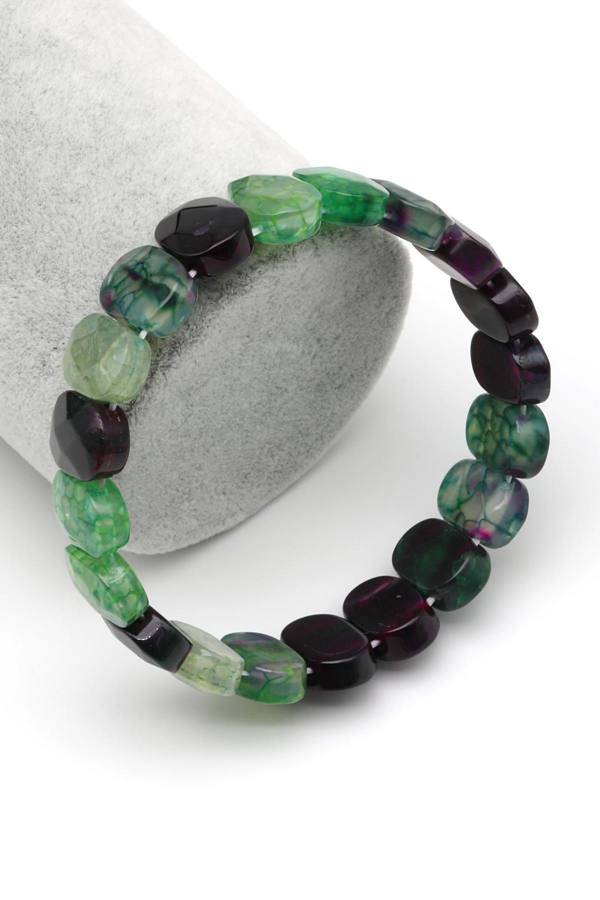 Akik Doğal Taş Bileklik 10 x 14 mm Özel Kesim