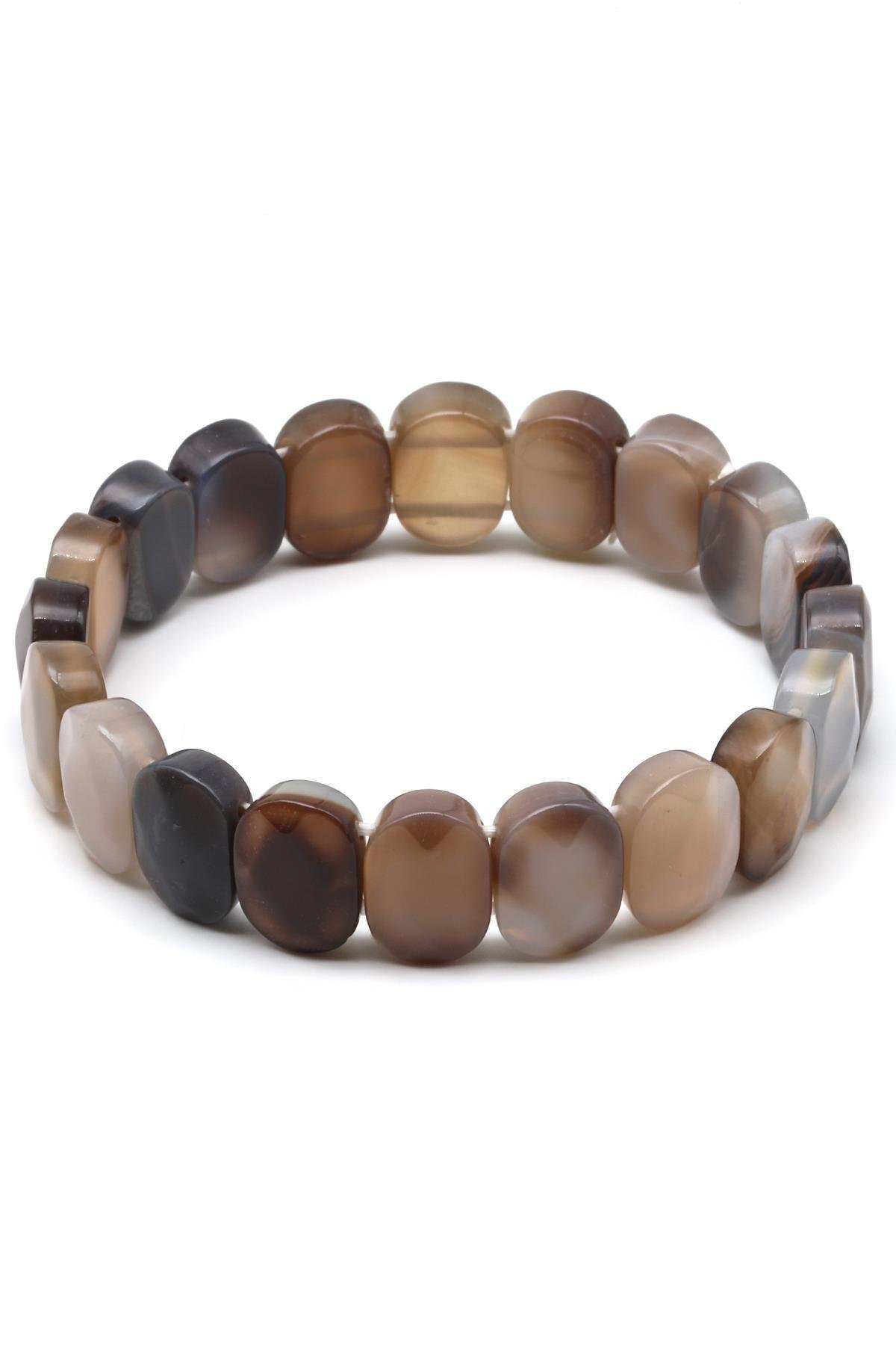 Akik Doğal Taş Bileklik 10 x 14 mm Özel Kesim