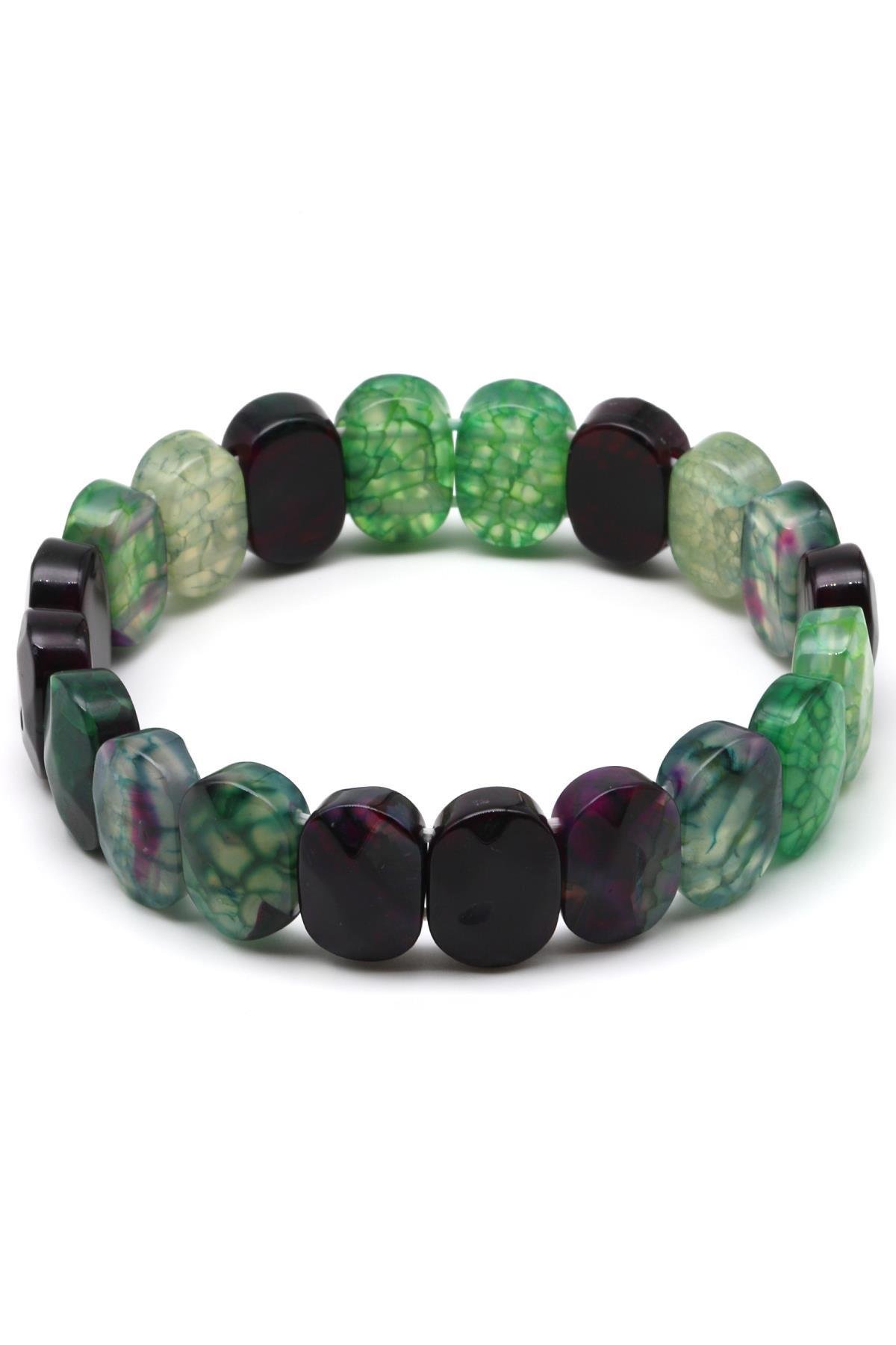 Akik Doğal Taş Bileklik 10 x 14 mm Özel Kesim