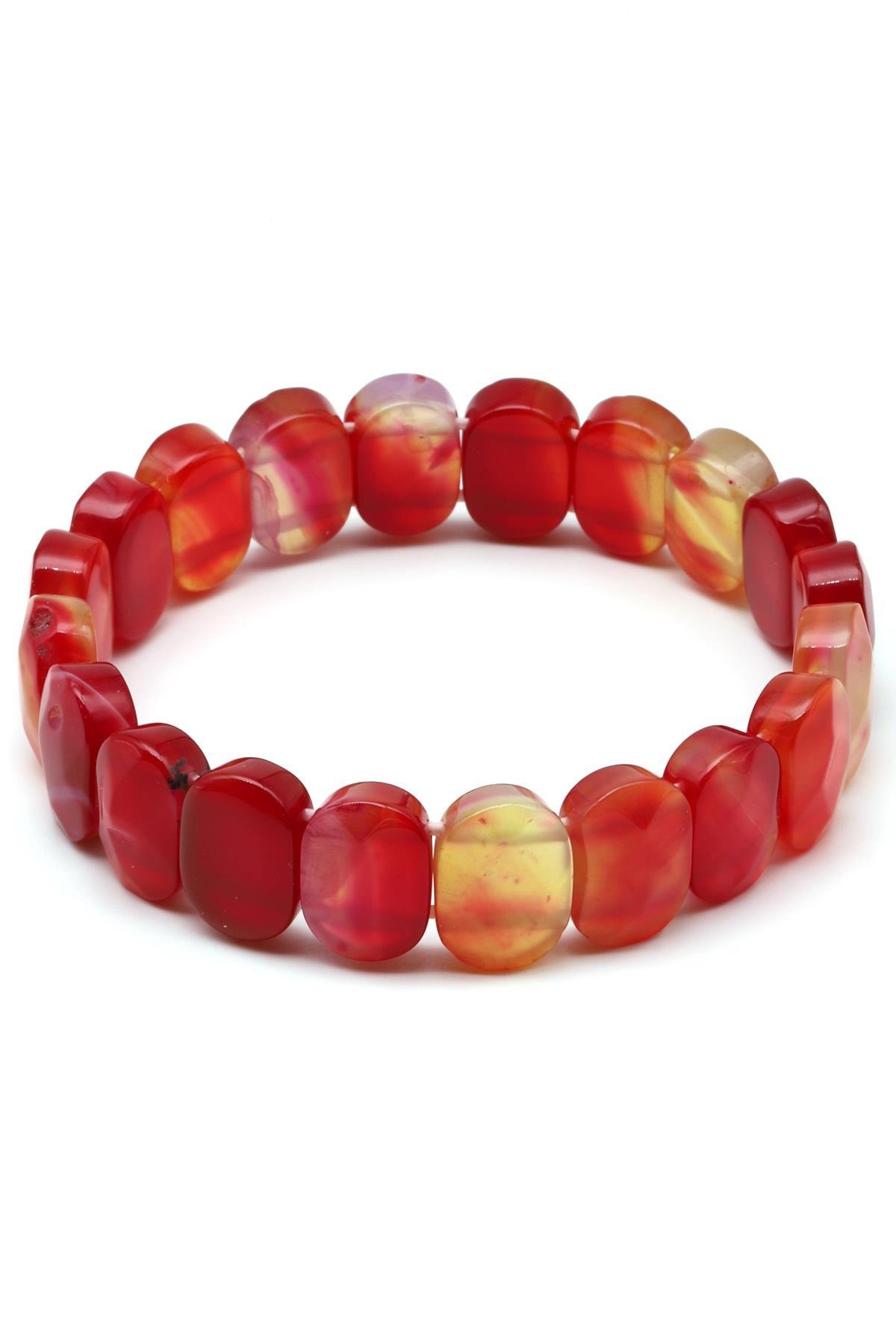 Akik Doğal Taş Bileklik 10 x 14 mm Özel Kesim