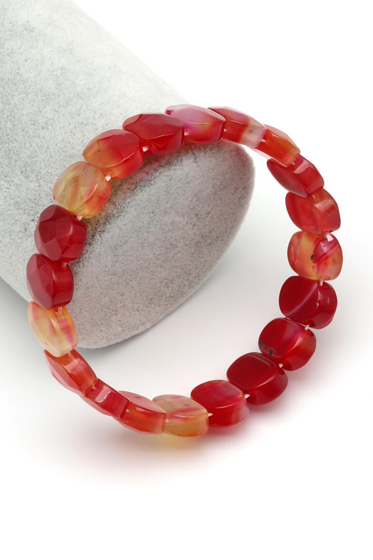 Akik Doğal Taş Bileklik 10 x 14 mm Özel Kesim