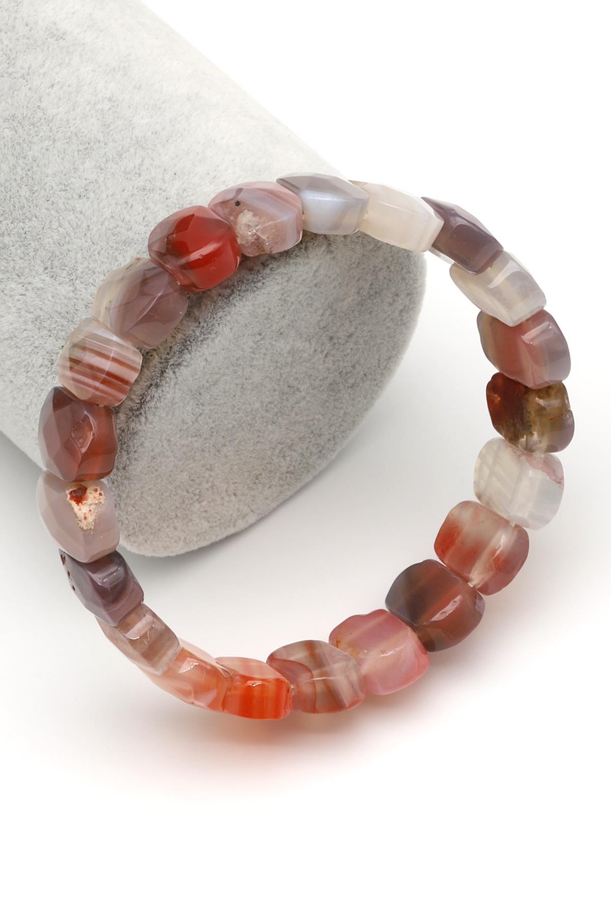 Akik Doğal Taş Bileklik 10 x 14 mm Özel Kesim