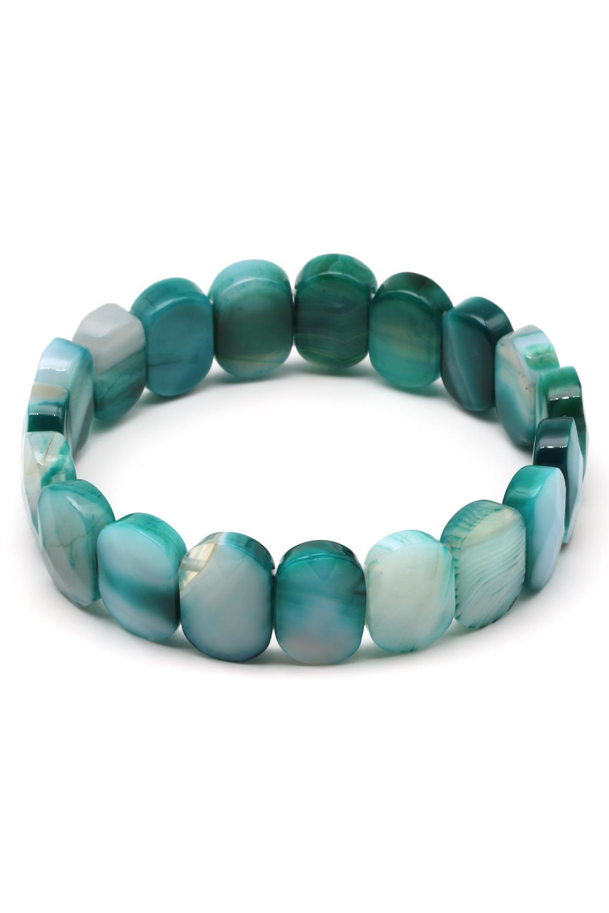 Akik Doğal Taş Bileklik 10 x 15 mm Özel Kesim