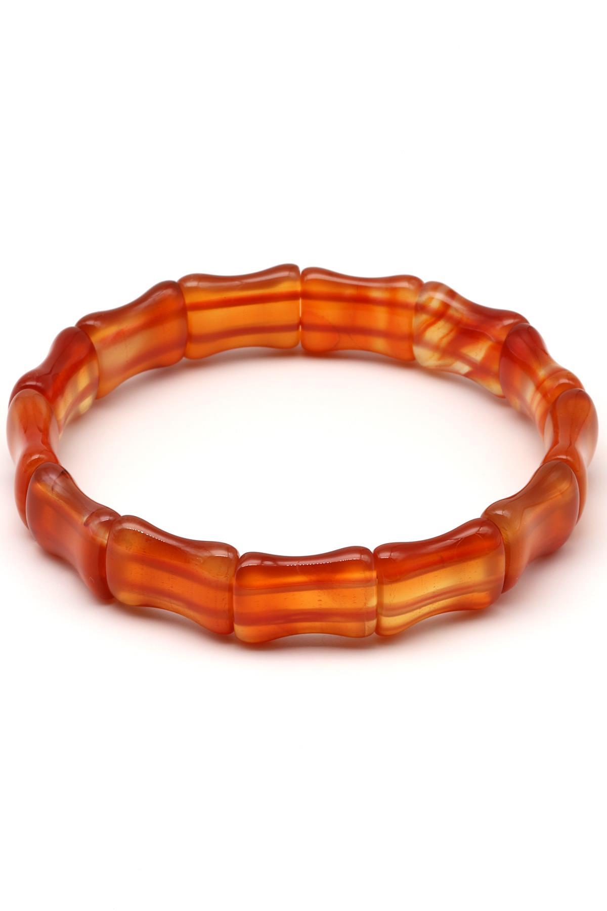 Akik Doğal Taş Bileklik 10 x 16 mm Özel Kesim