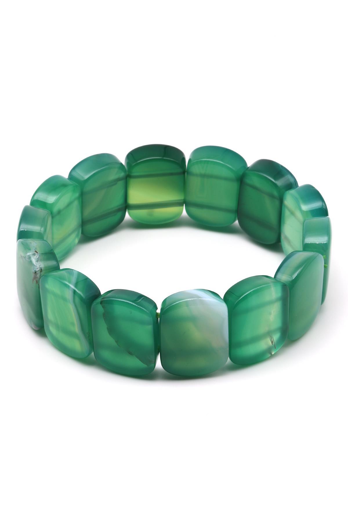 Akik Doğal Taş Bileklik 14 x 20 mm Özel Kesim