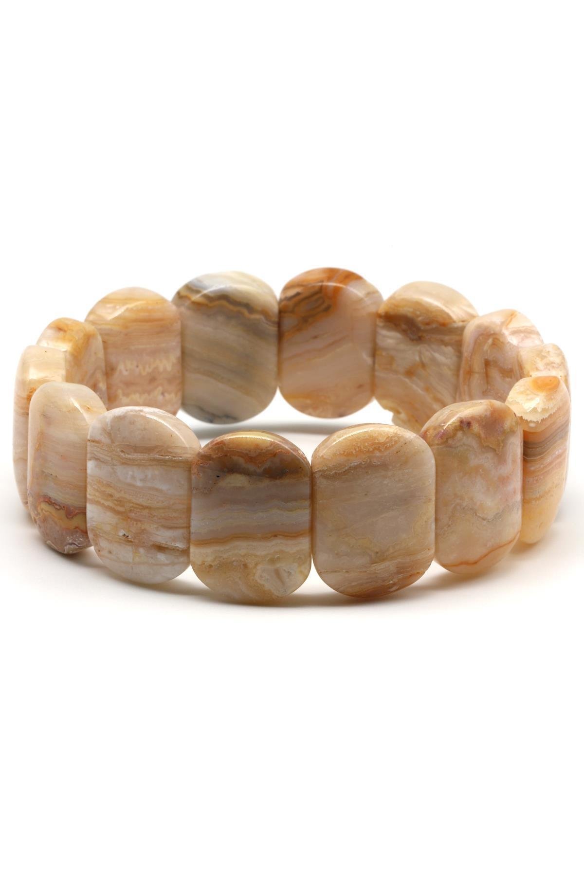 Akik Doğal Taş Bileklik 14 x 20 mm Özel Kesim