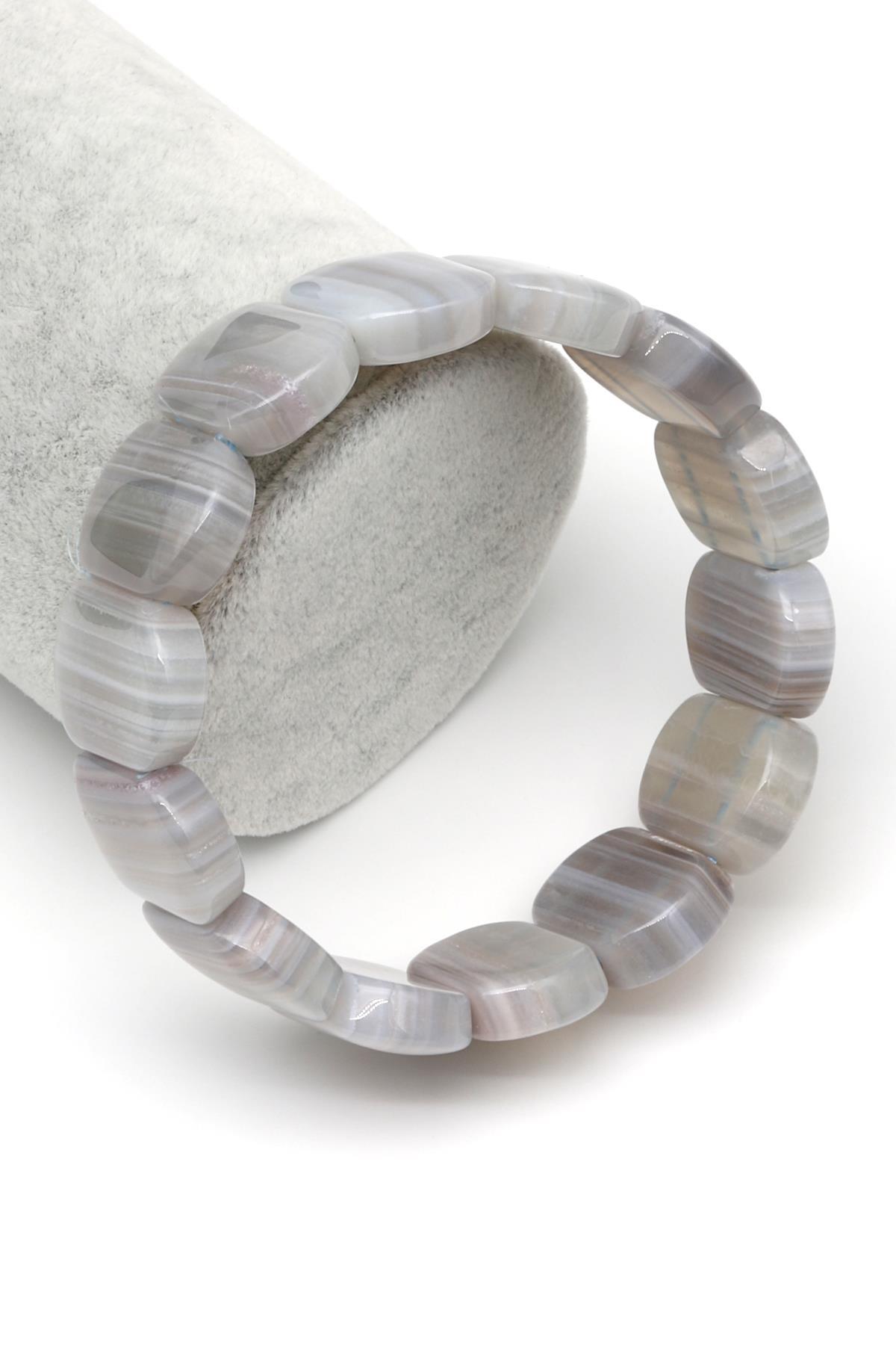 Akik Doğal Taş Bileklik 15 x 21 mm Özel Kesim