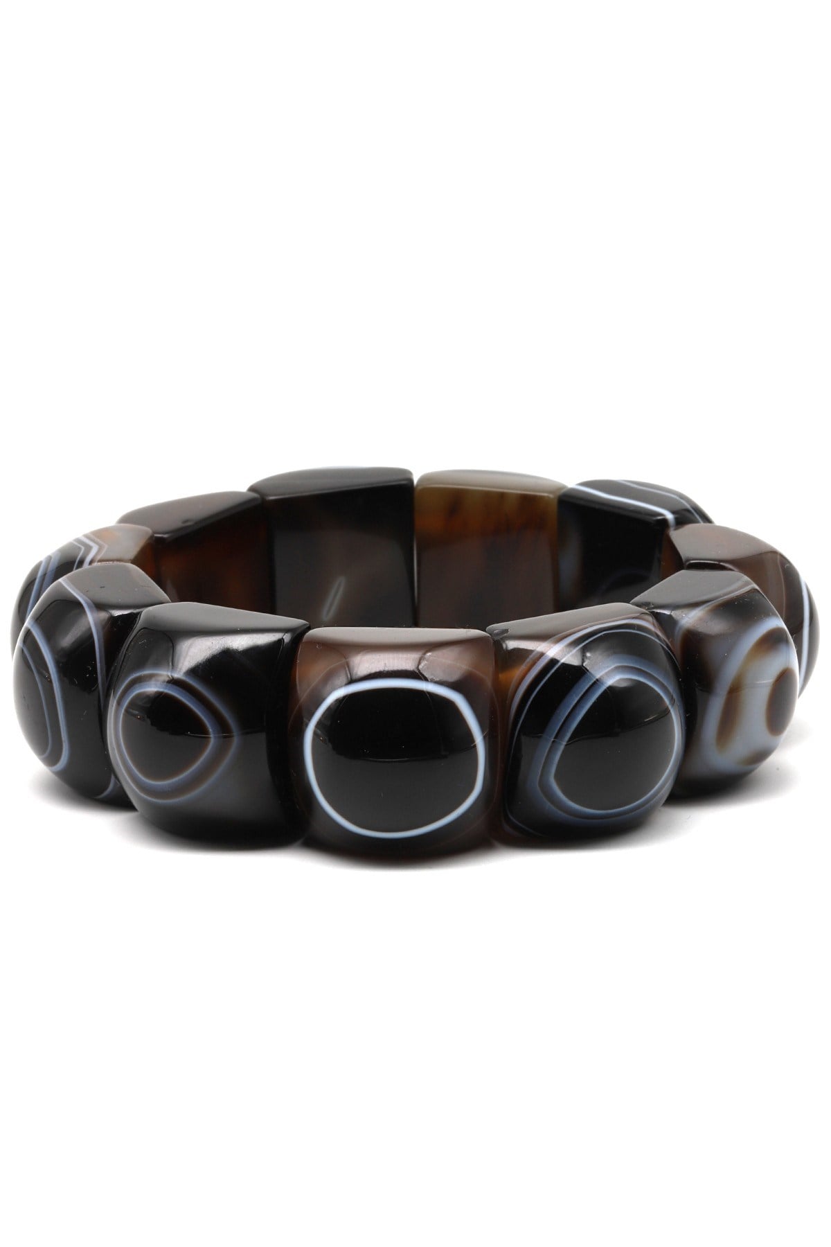 Akik Doğal Taş Bileklik 20 x 20 mm Özel Kesim - BLK-2109