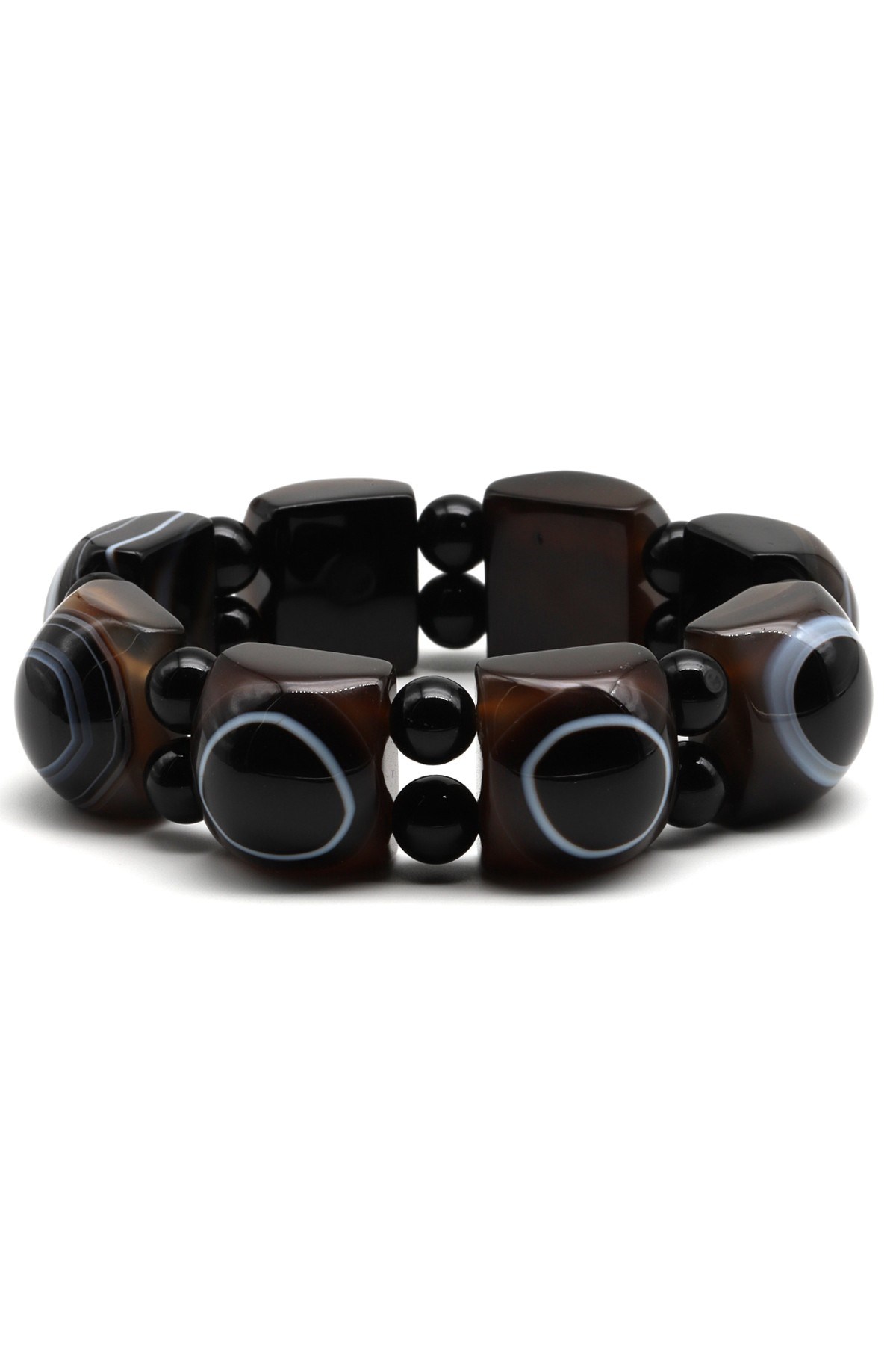 Akik Doğal Taş Bileklik 20 x 20 mm Özel Kesim - BLK-2290