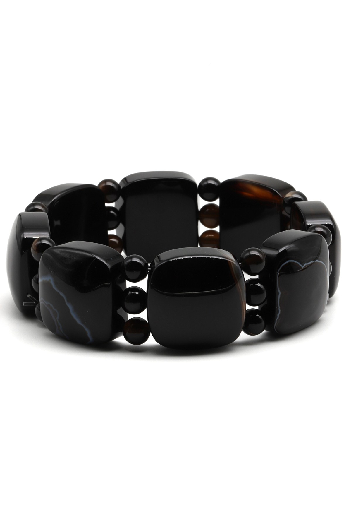 Akik Doğal Taş Bileklik 21 x 22 mm Özel Kesim - BLK-2285