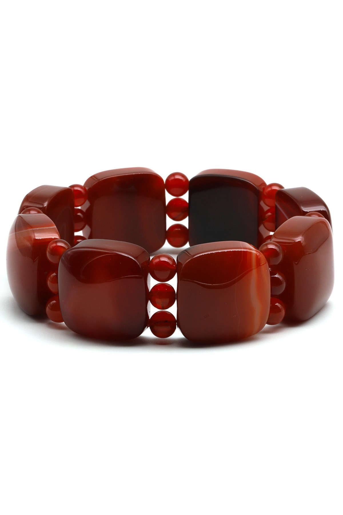 Akik Doğal Taş Bileklik 21 x 22 mm Özel Kesim - BLK-2284