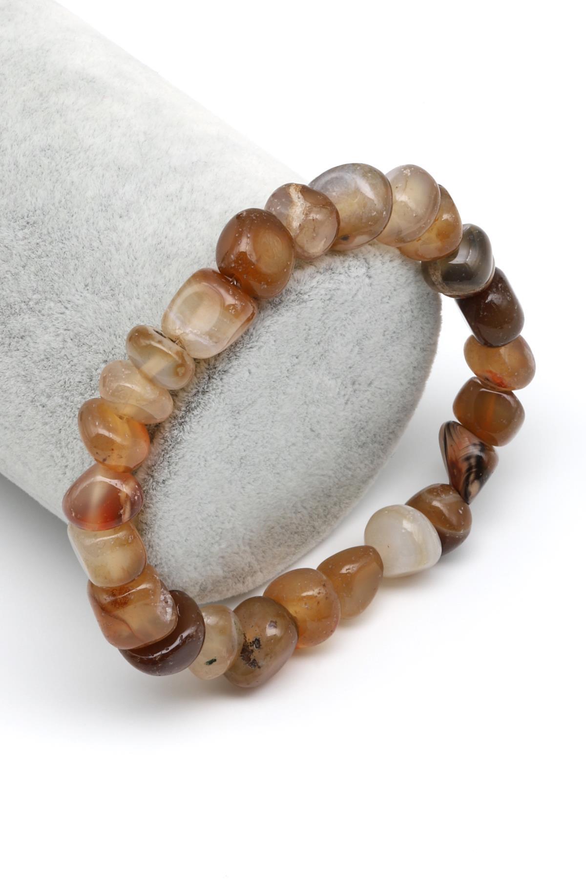 Akik Doğal Taş Bileklik 7 x 9 mm Özel Kesim