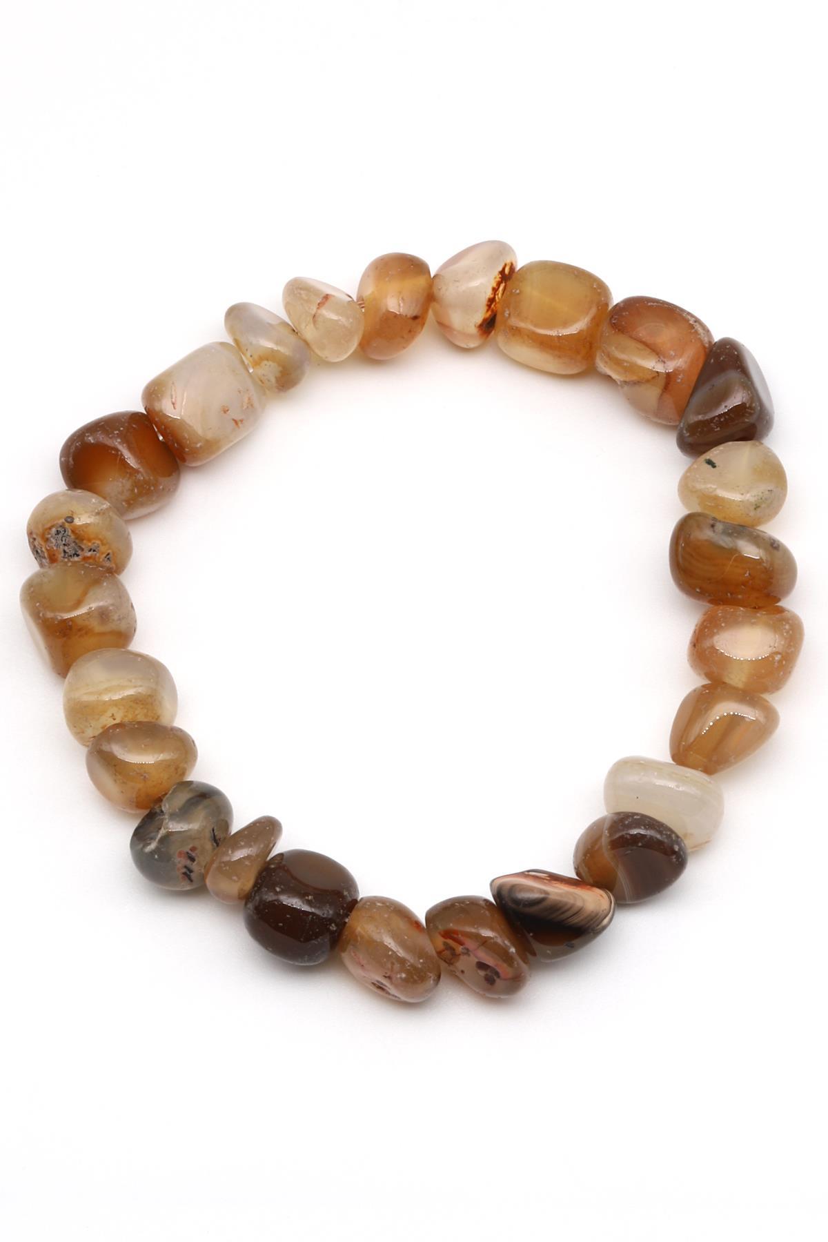 Akik Doğal Taş Bileklik 7 x 9 mm Özel Kesim