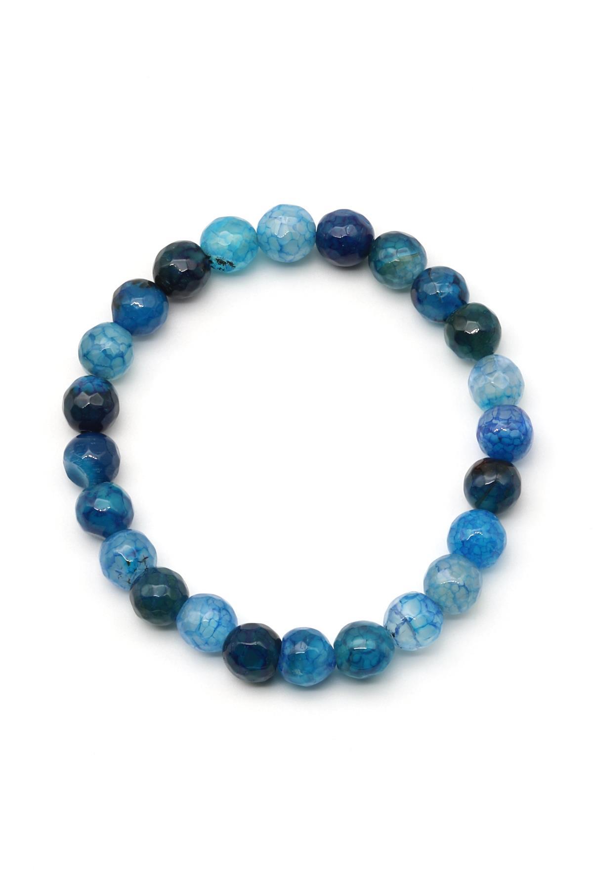 Akik Doğal Taş Bileklik 8 mm Küre Kesim