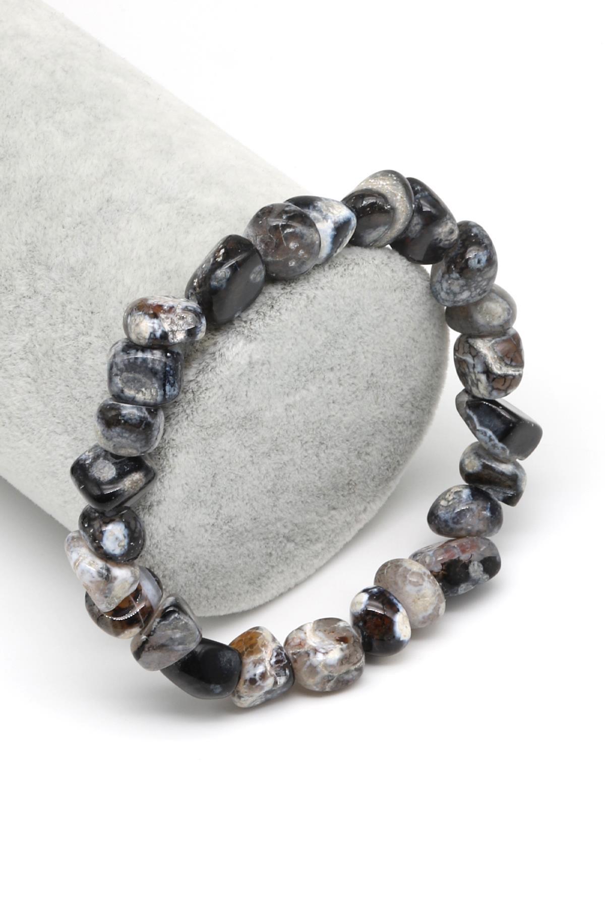 Akik Doğal Taş Bileklik 9 x 10 mm Özel Kesim