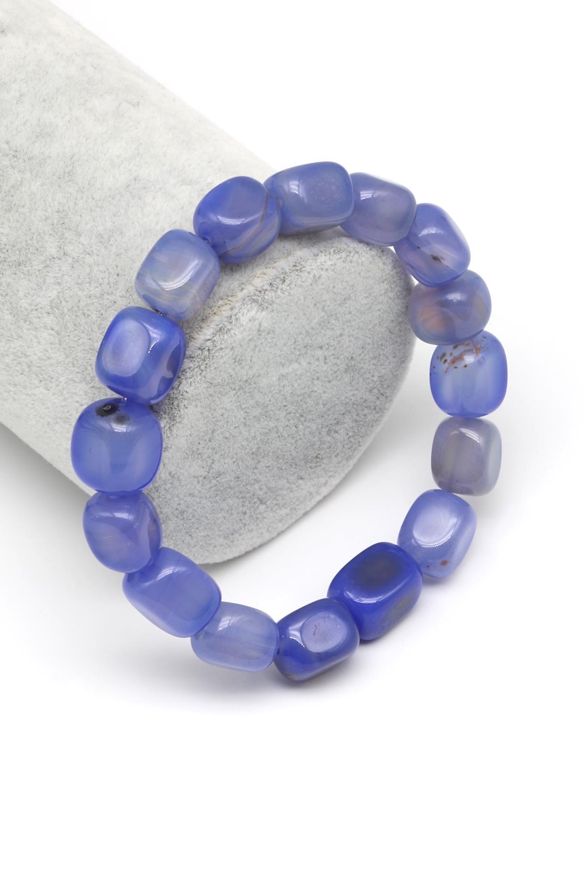 Akik Doğal Taş Bileklik 9 x 11 mm Özel Kesim