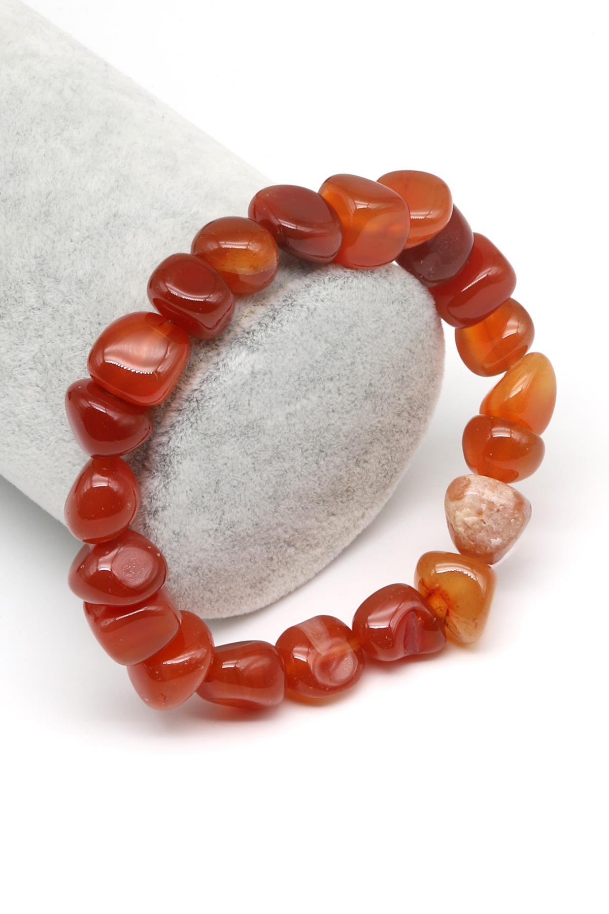 Akik Doğal Taş Bileklik 9 x 11 mm Özel Kesim