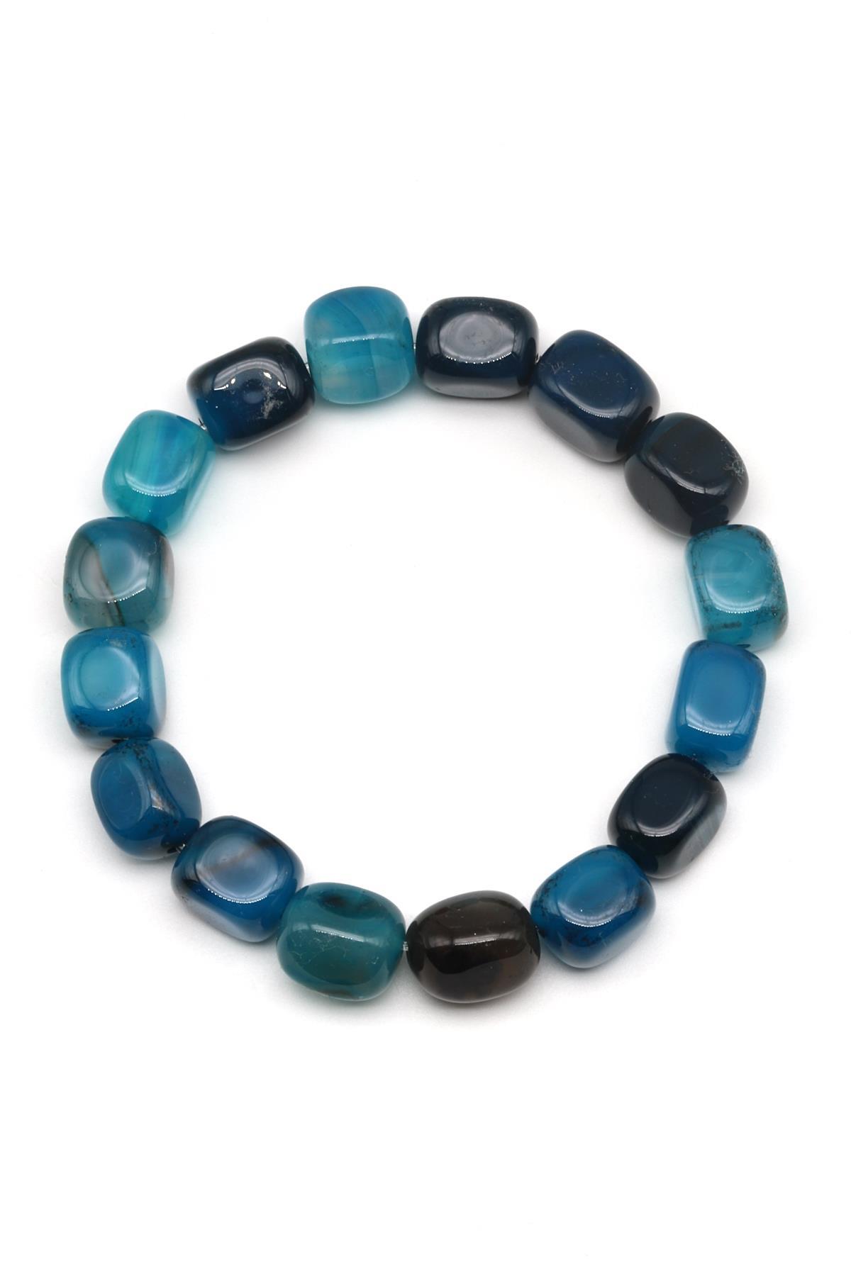 Akik Doğal Taş Bileklik 9 x 11 mm Özel Kesim