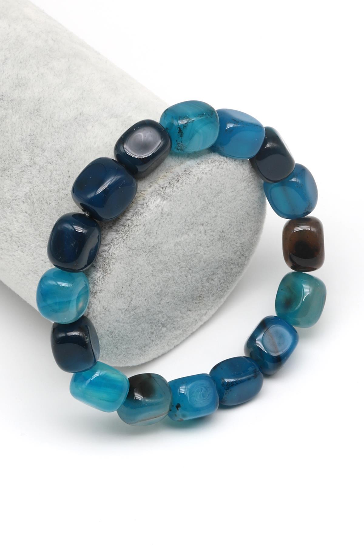 Akik Doğal Taş Bileklik 9 x 11 mm Özel Kesim