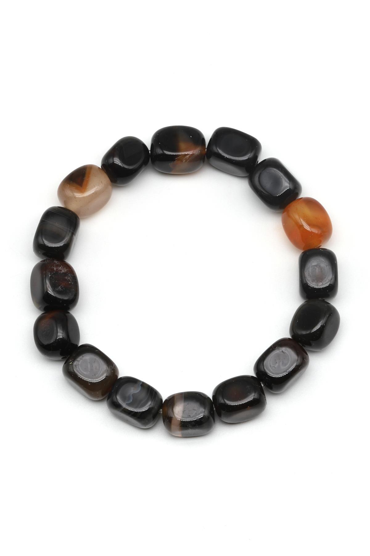 Akik Doğal Taş Bileklik 9 x 11 mm Özel Kesim